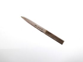 An Elizabeth II silver letter opener William Manton, Birmingham, 1985, of simplistic design with