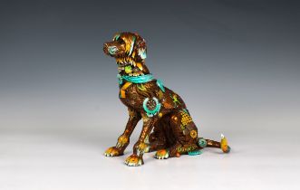 Nano Lopez (Colombian / American, b.1955) 'Kiki' Bronze Dog Sculpture signed on left rear 'Nano' and