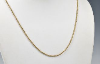 An 18ct yellow gold Palma link necklace 27½in. long.