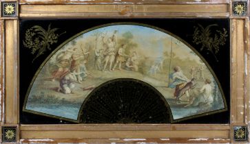 French School, early 19th century The Goddess Diana and her Nymphs hunting Deer, a watercolour