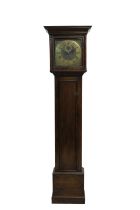 An 18th century oak 8 day Channel Island longcase clock by Nicholas Blondel marked 'No 139' to the