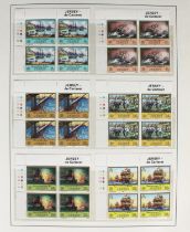 Philately interest - A comprehensive collection of mint Jersey stamps comprising blocks, pairs,