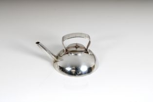 Channel Islands silver - miniature silver teapot Bruce Russell, Guernsey, 1979, of circular form