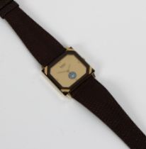 A Rado Florence gold plated and burgundy ceramic watch bearing the logo of the Omani Olympic team on