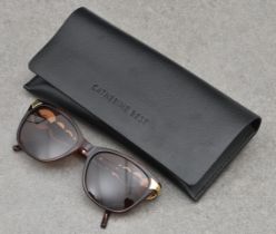 A pair of Catherine Best sunglasses as new, faux-tortoiseshell frames with gold plated, crystal