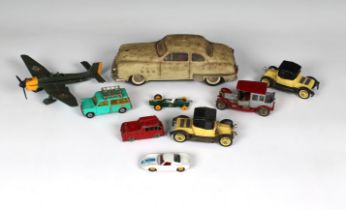 A collection of vintage toys to include a Schuco, Ingenico 5301, US Z. Germany, together with