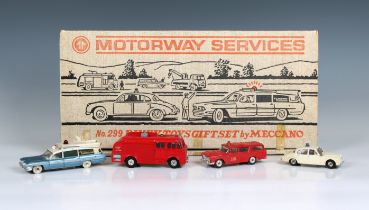 A Dinky Toys boxed Motorway Services, no.299, gift set by Meccano with four vehicles comprising