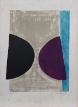 Sir Terry Frost RA (1915-2003) 'Black, Purple and Blue' (Kemp 46), lithograph printed in colours,