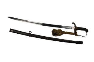 An Austrian model 1861 infantry officer's sword slightly curved 69½ cm. blade, stamped