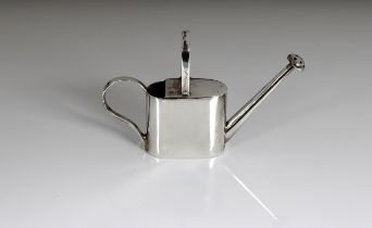 Channel Islands silver - miniature silver watering can Bruce Russell, Guernsey, 1979, of typical