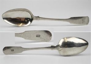 A 19th century Channel Islands silver table spoon maker's mark TDG JLG struck once (Thomas de Gruchy