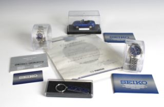 Mazda MX-5 10th Anniversary - Ladies & Gents Seiko MX-5 wrist watches 1999, owners gift set, watches