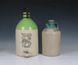 A Stoneware Apple Cider dispenser 'Coates Come Up From Somerset, where the cider apples grow', metal