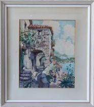 Georges Chappuis (French, 20th century) A pair of watercolours of Mediterranean scenes, signed lower