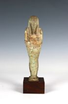 Ancient artefacts - An Egyptian Shabti of Horwedja 664-525BC 26th Dynasty, tripartite grooved wig