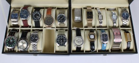 A collection of Gentleman's and Ladies vintage style collectors wrist watches to include Limit,