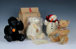 Three (Margarete) Steiff Animals comprising a boxed 'The Millennium Bear' with certificate, serial