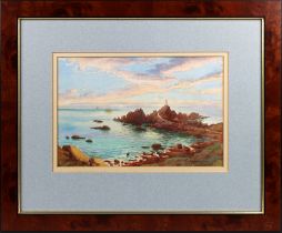 Clifford George Blampied (Jersey, 1875-1962) La Corbiere, Jersey, watercolour, signed lower right,