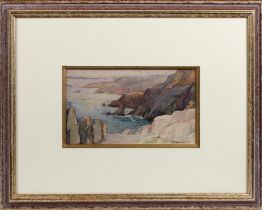 Margaret Waller (British, 20th century) Channel Island coastal views, pair watercolour, both
