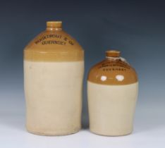 A Bucktrout & Co Guernsey two gallon flagon by Price Bristol, 16¼in. (41.3cm.) high, together with a