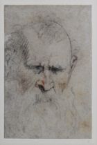 Circle of Sir Peter Paul Rubens (Flemish, 1577-1640). Four drawings of heads of bearded men. (A)