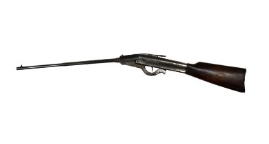 A German DRGM 0.177 air rifle octagonal to round barrel, brake barrel load, overall length 35in. (