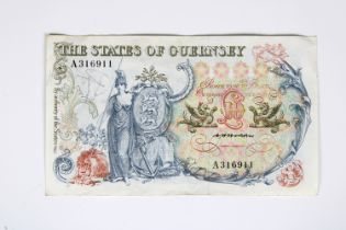 BRITISH BANKNOTE - The States of Guernsey Ten Pounds c. 1975, Signatory C. H. Hodder, serial