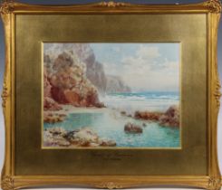 Henry B. Wimbush (British, 1859-1910) coast of Guernsey watercolour, signed lower left 8.5 x