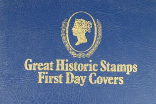 Philately interest - Two binders 'Great Historic Stamps First Day Covers' together with two