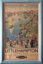 Adrian Allinson ROI (British, 1890 - 1959) 'Littlehampton for Sands & Sunshine', British Railways (