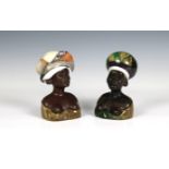 Paul Kgaile - African Tribal Busts Xhoza woman - Transkei & Swazi woman - Swaziland, vintage 20th