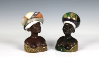 Paul Kgaile - African Tribal Busts Xhoza woman - Transkei & Swazi woman - Swaziland, vintage 20th