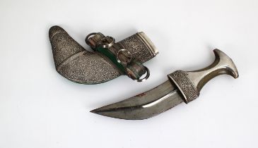 An early 20th century Omani Khanjar dagger bearing the arms of the Sultanate of Oman steel blade,