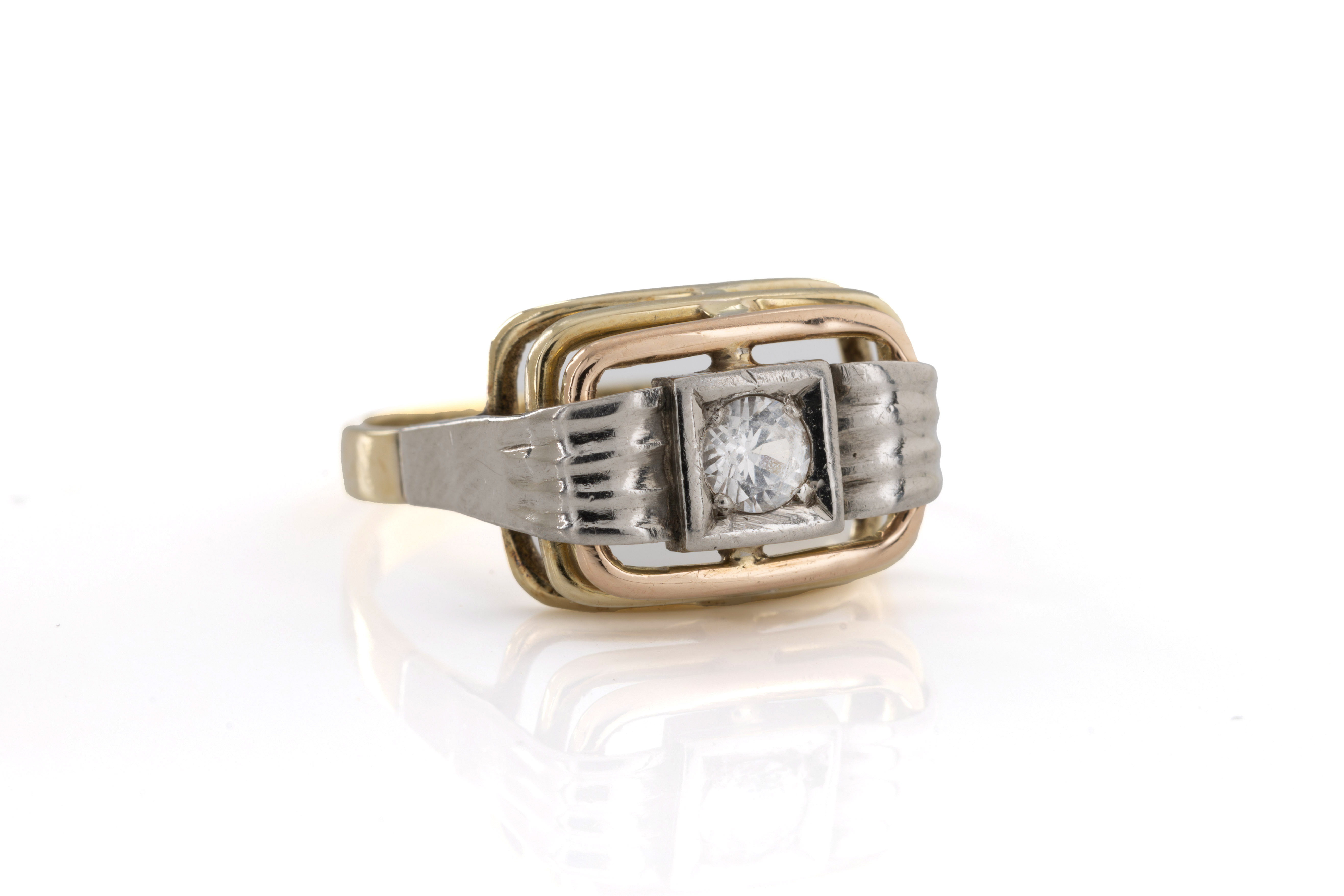 A 14ct gold and CZ ring