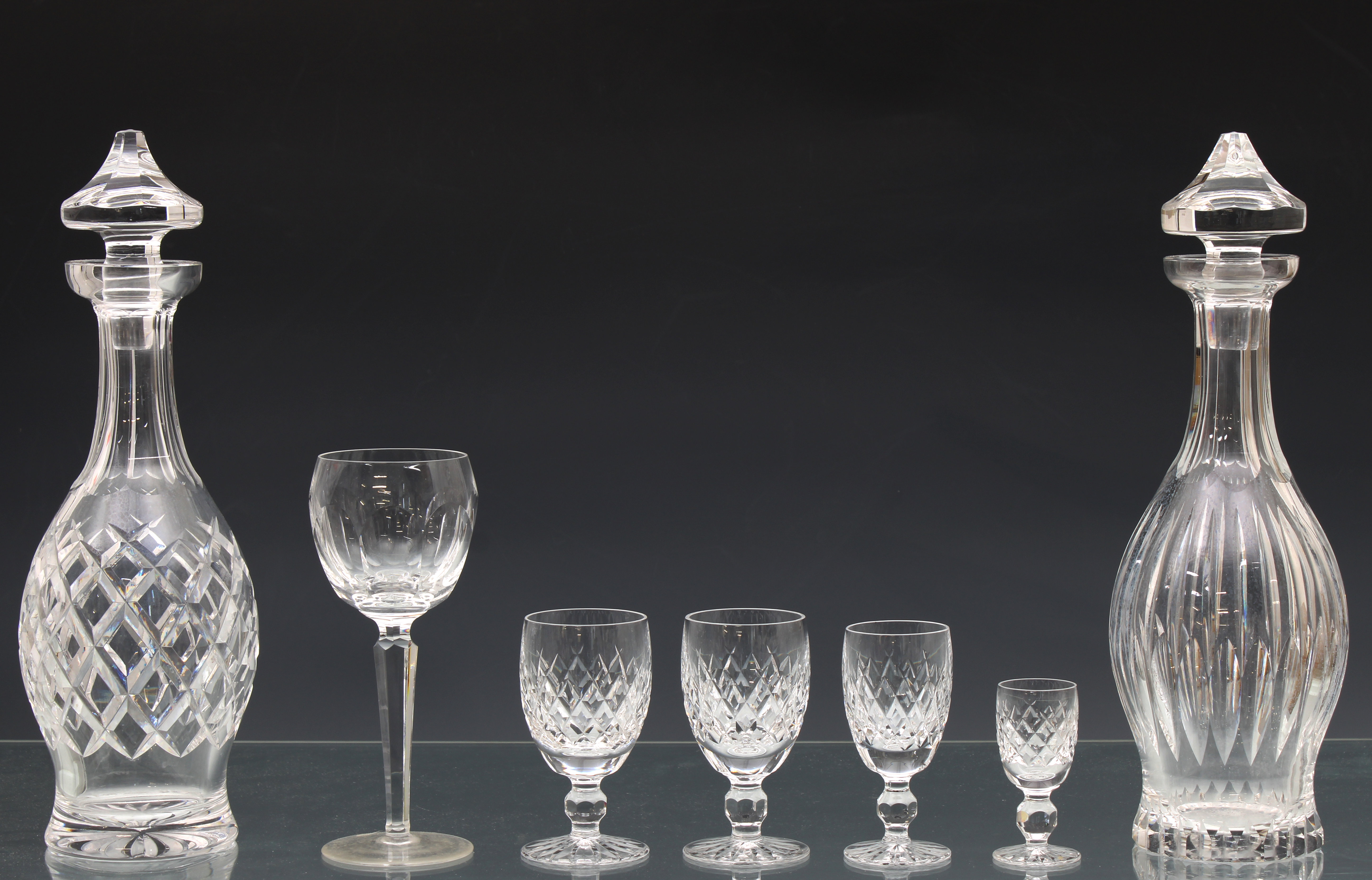 A part suite of Waterford Crystal 'BOYNE' pattern drinking glasses and decanter - Image 2 of 2