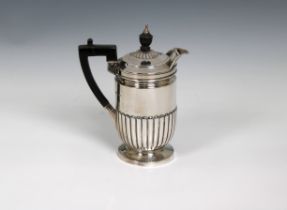 A Victorian silver chocolate pot