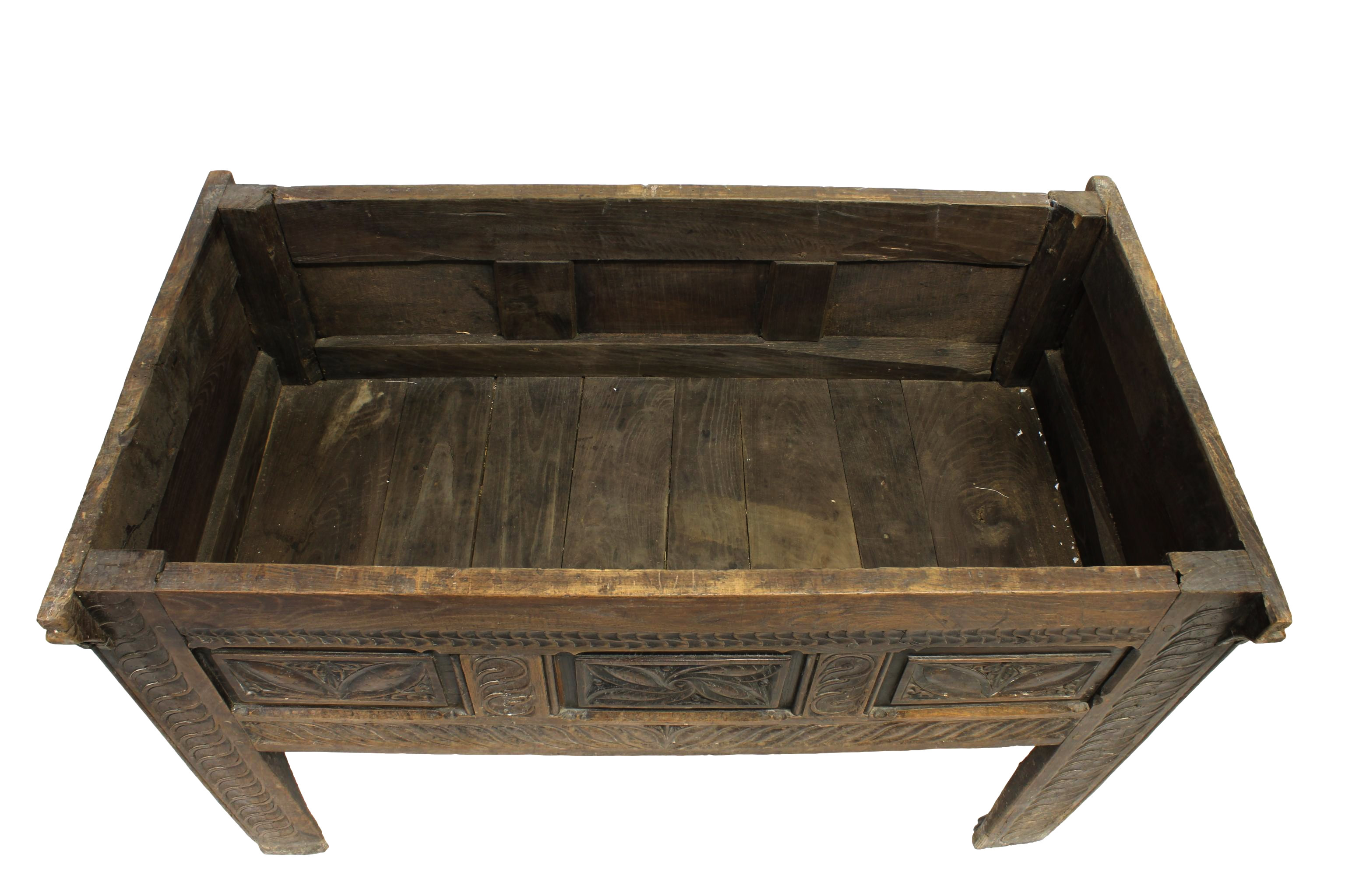 A Breton/Norman 18th century oak dough bin - Image 2 of 2