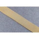 A 9ct yellow gold mesh bracelet