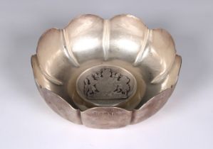 A Silver commemorative bowl