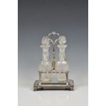 An early Victorian silver decanter stand