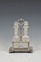 An early Victorian silver decanter stand