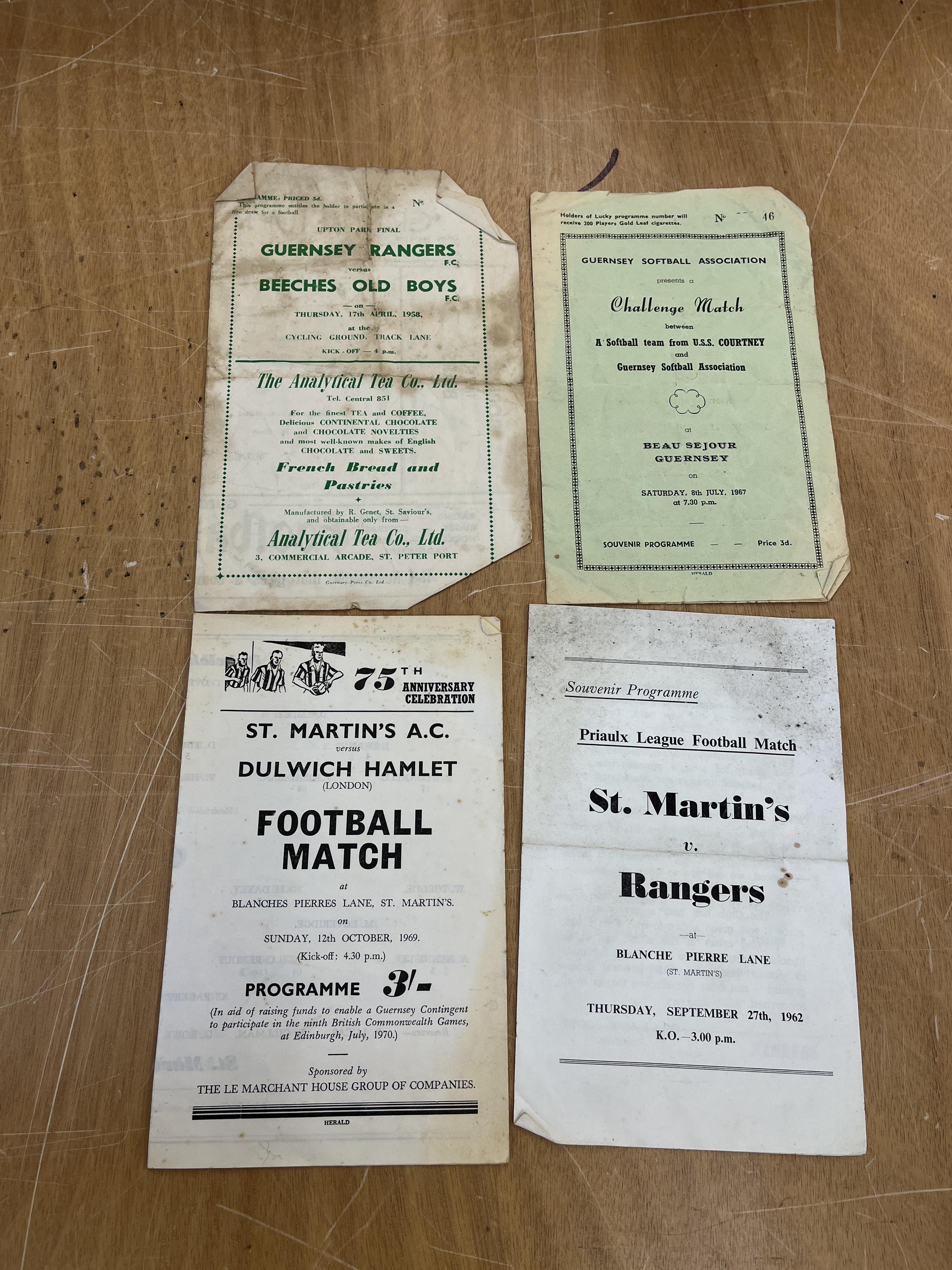 Channel Island Football Interest - A collection of vintage football programmes - Image 13 of 15