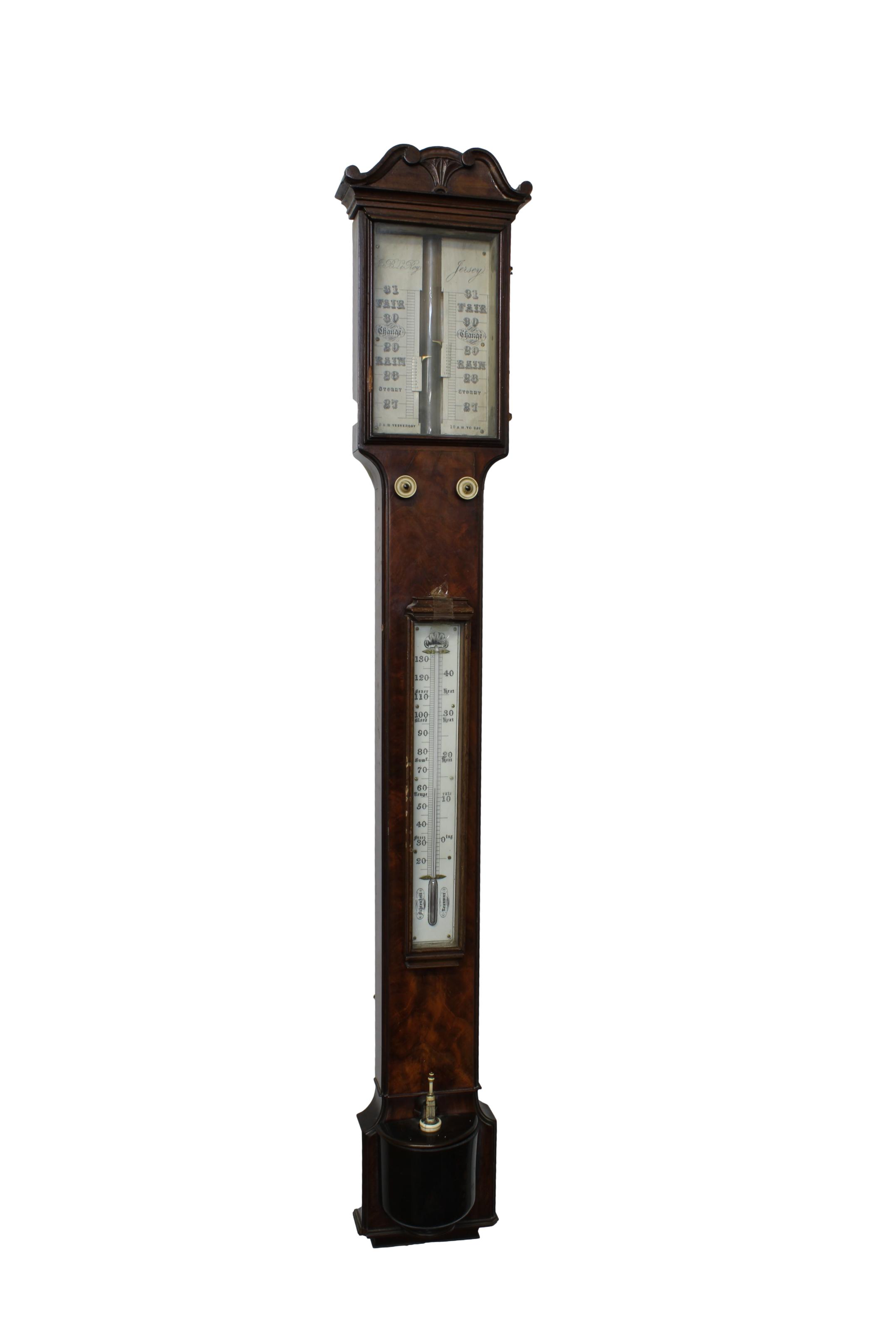 A fine, early 19th century, barometer by John Bosdet Le Roy, Jersey