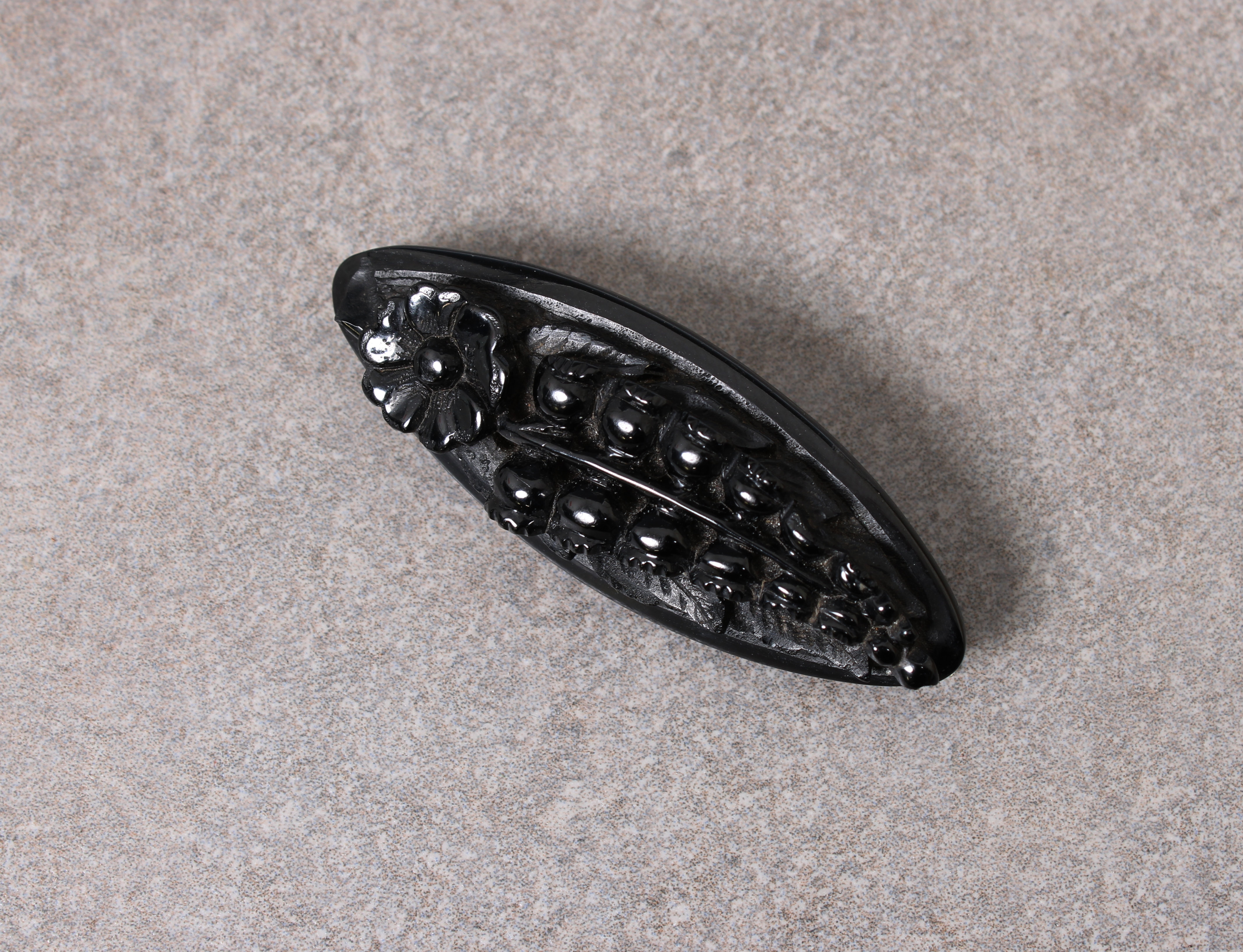 A Victorian mourning brooch