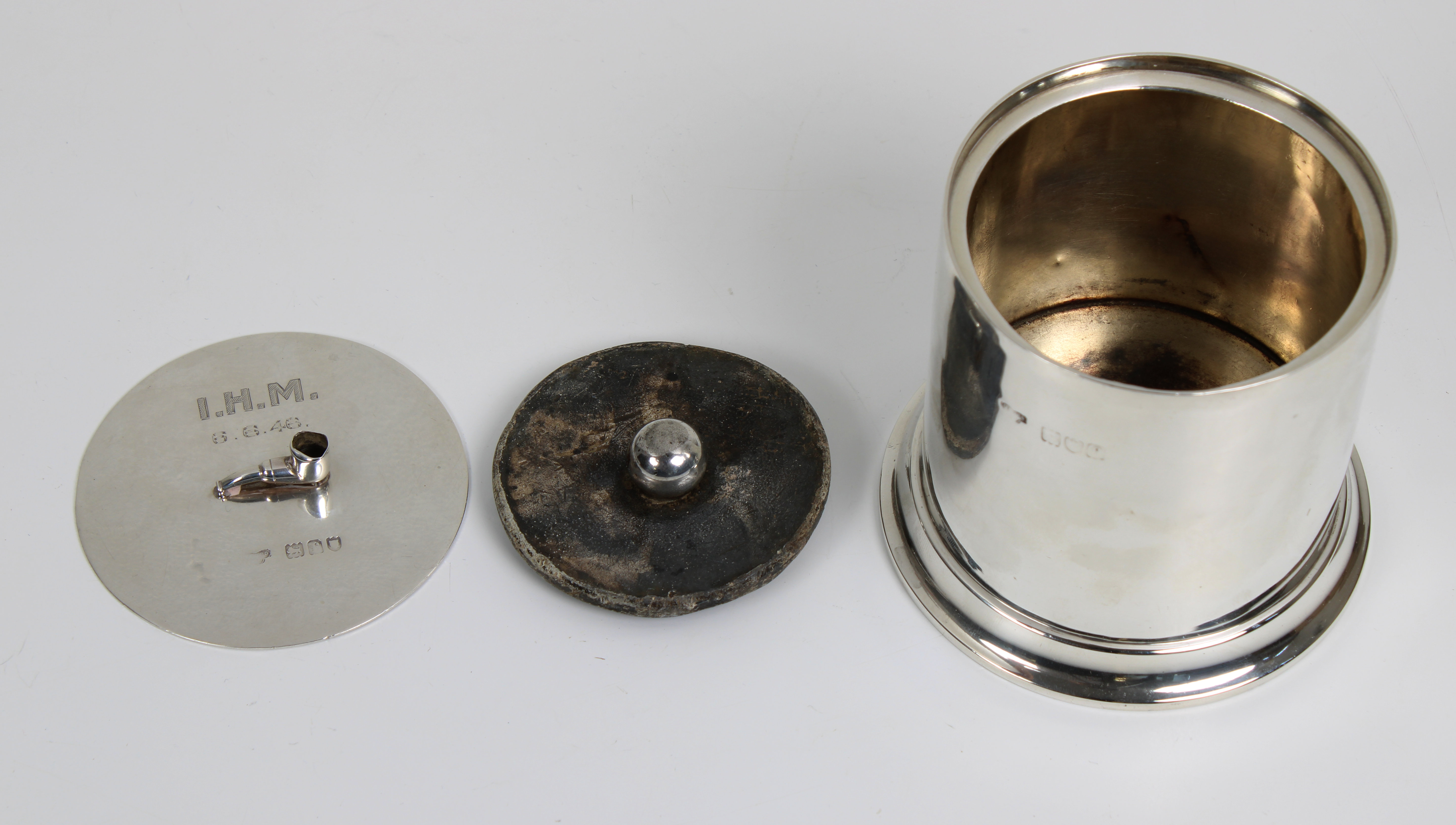 An early Edwardian silver Tobacco pot and cover - Image 4 of 6