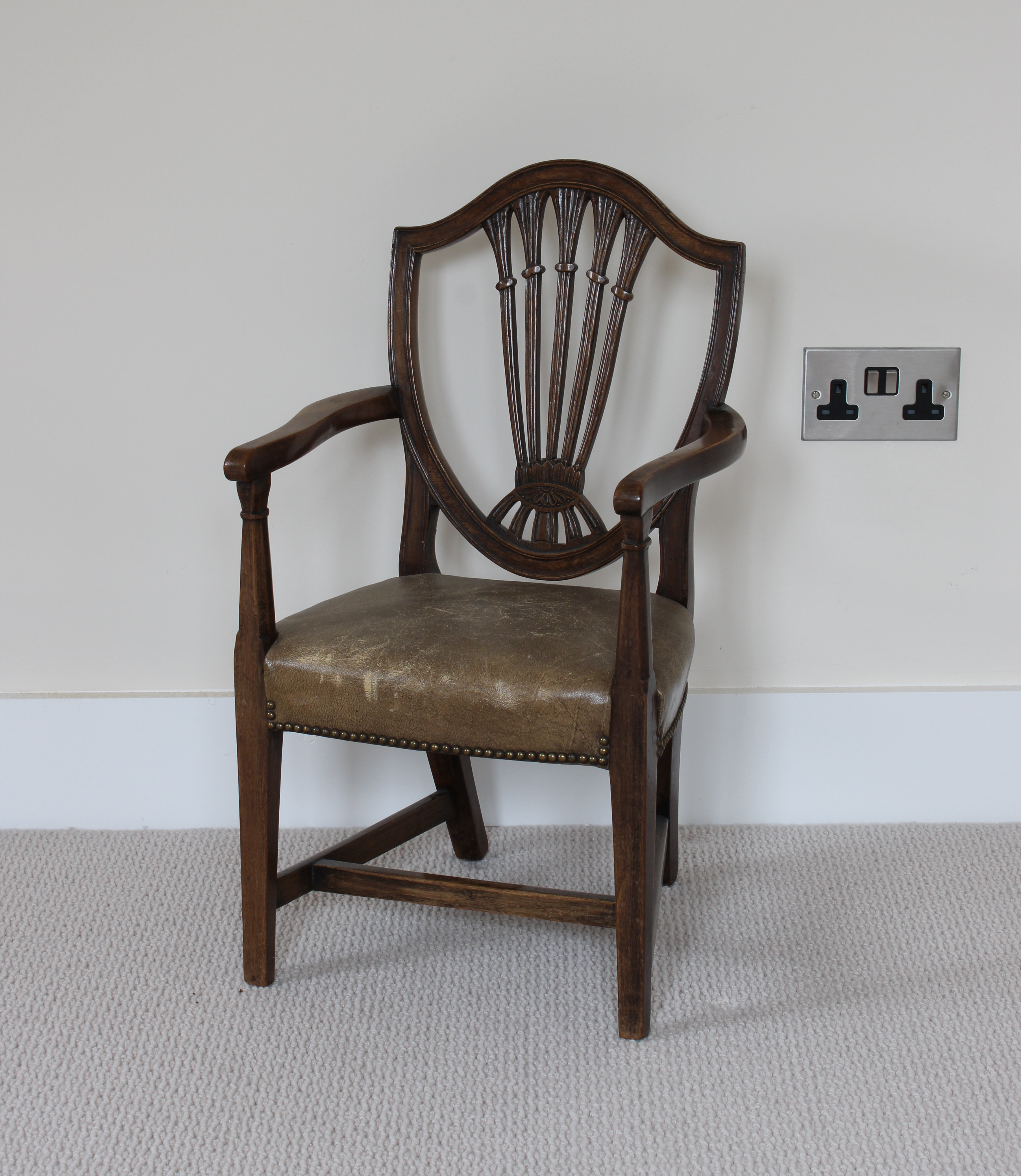 George III Hepplewhite style shield back child's chair