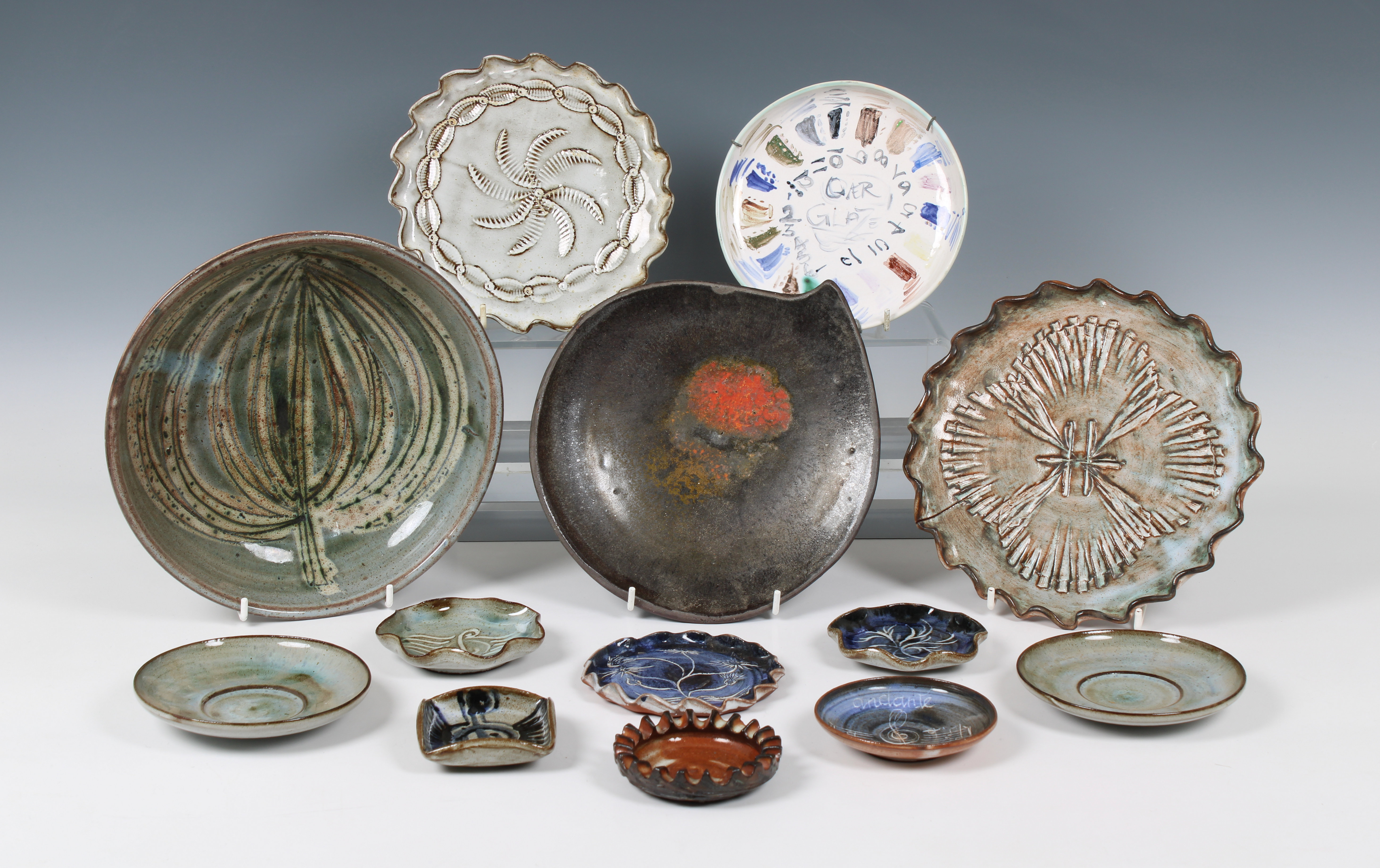 Elizabeth Ann Macphail (1939-89) A collection of plates, dishes and trinket trays etc