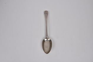 A Channel Islands silver Old English pattern soup spoon