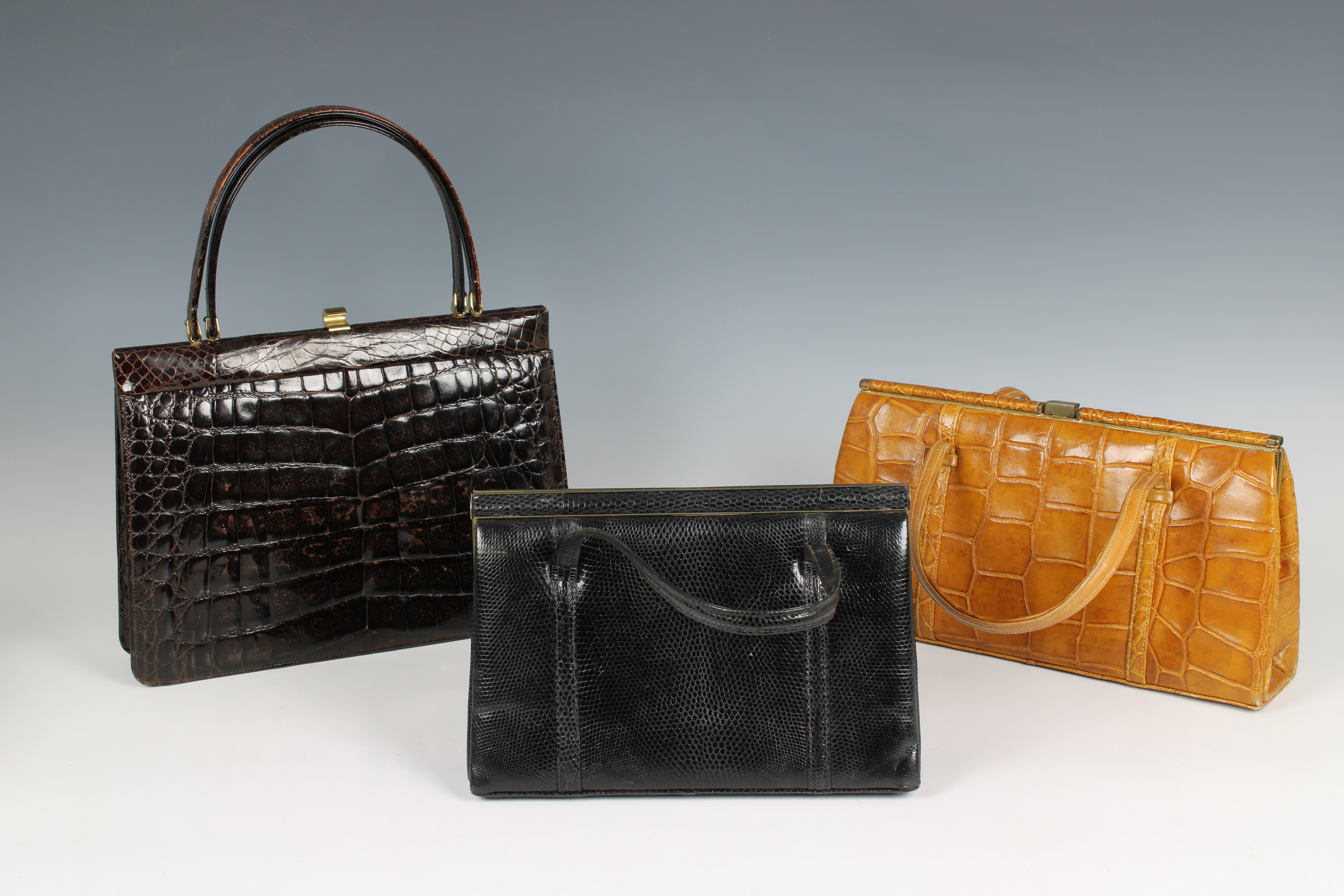 Two crocodile skin vintage handbags by Fassbender - Image 2 of 3