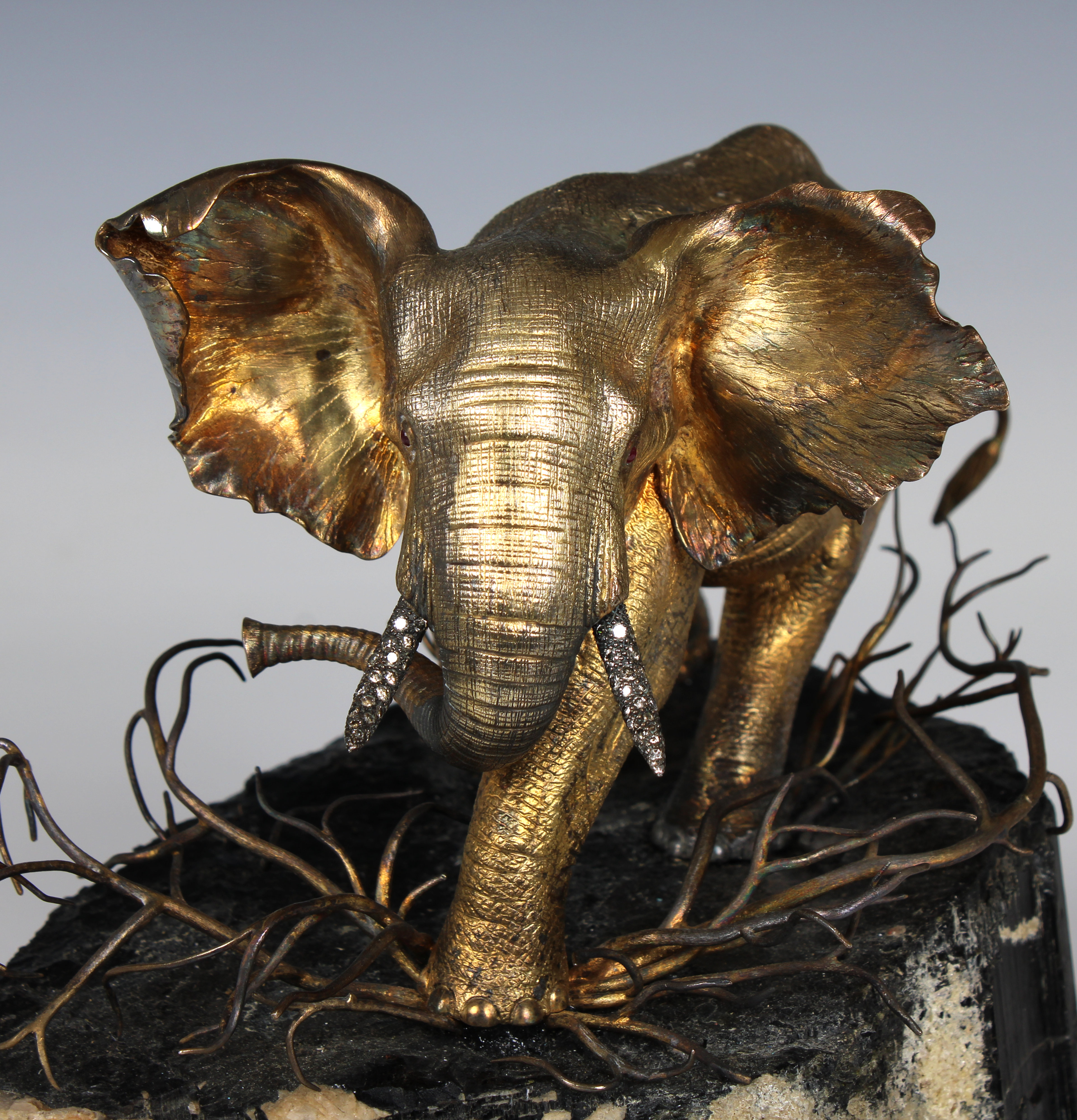 An Elizabeth II silver gilt Elephant Ornament - Image 8 of 10